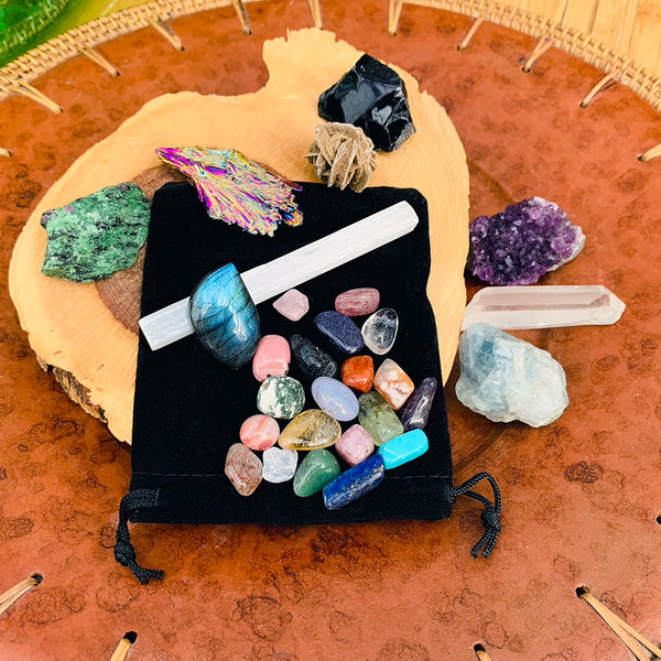 29 Crystal Super Sampler Kit + Velvet Carry Pouch