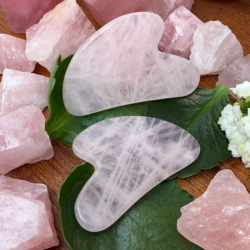 Rose Quartz Gua Sha Facial Massage Tool