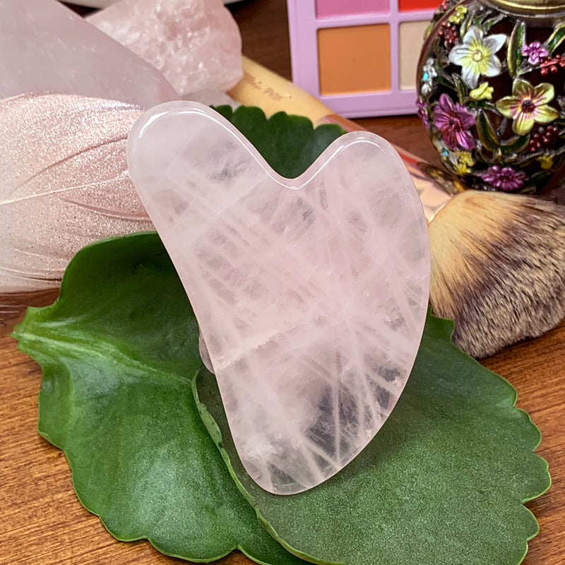 Rose Quartz Gua Sha Facial Massage Tool