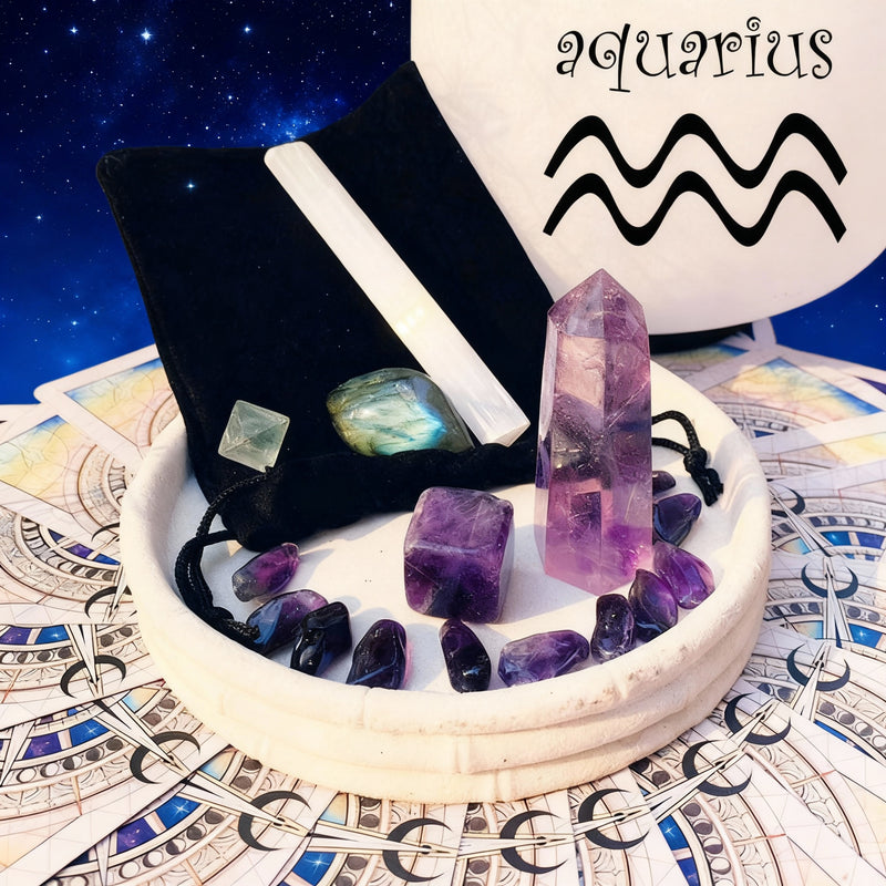 ♒ Aquarius - Zodiac Crystal Set