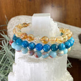 Abundance 3-PC Crystal Mala Bracelet Set