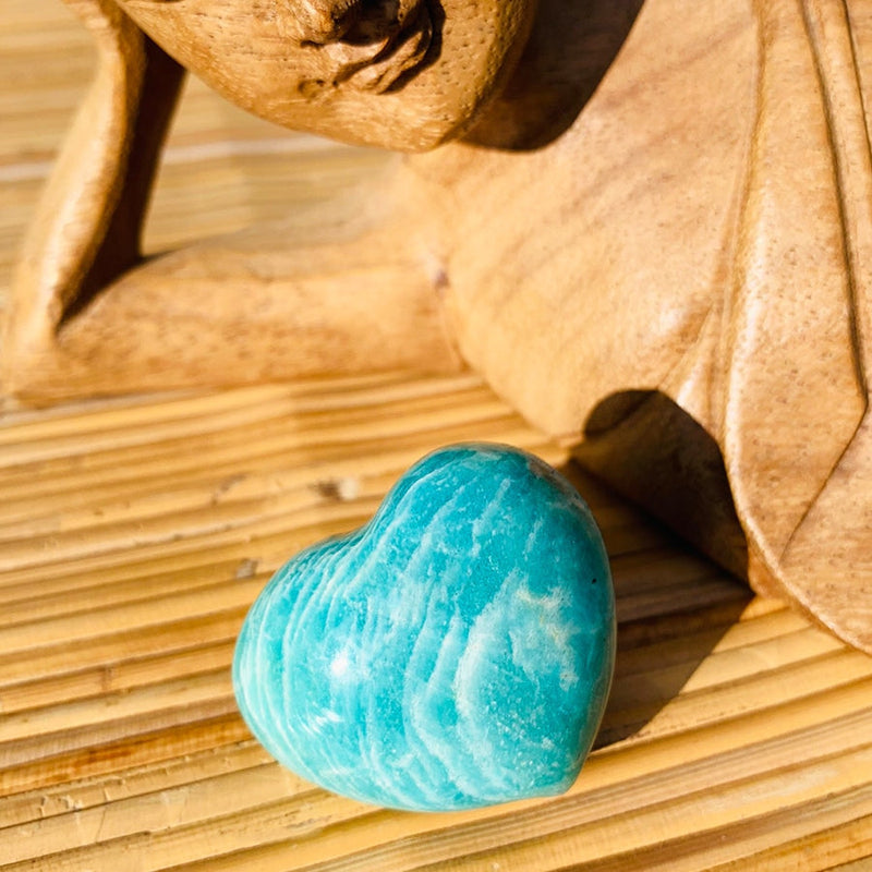 WORKING ON Amazonite Heart - palmstone