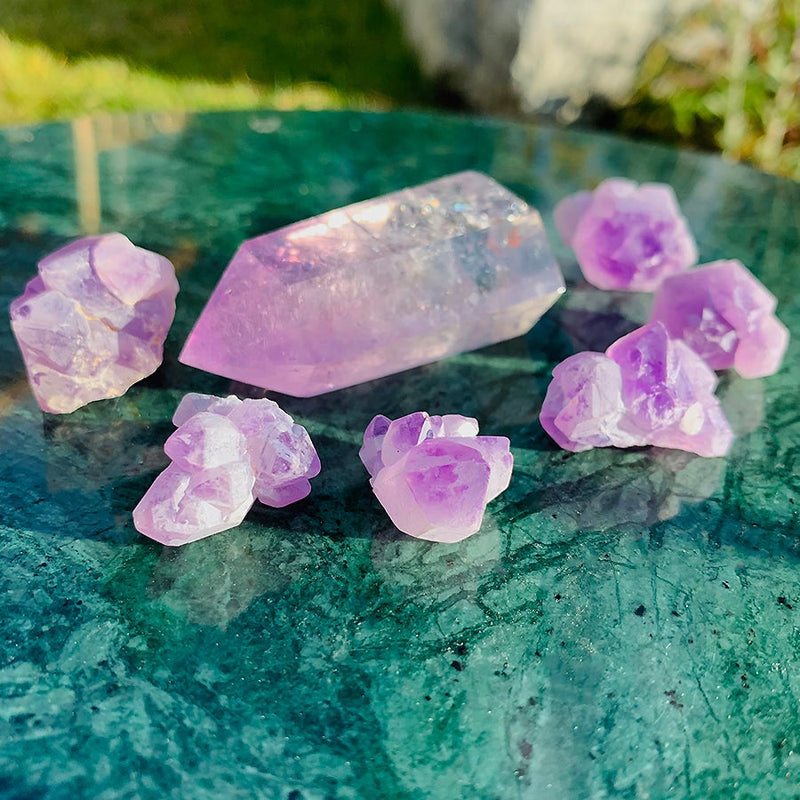 WORKING ON NEW Amethyst Spiritual Protection Set - Amethyst Set - rawstone