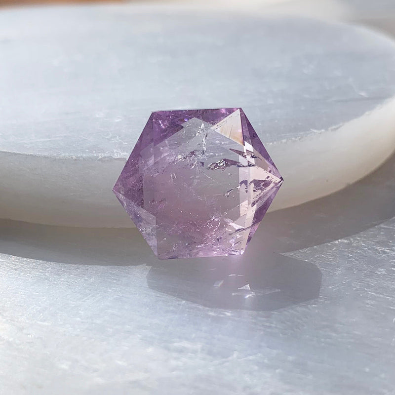 Amethyst Sacred Geometry Faceted Crystal - $5 Deal