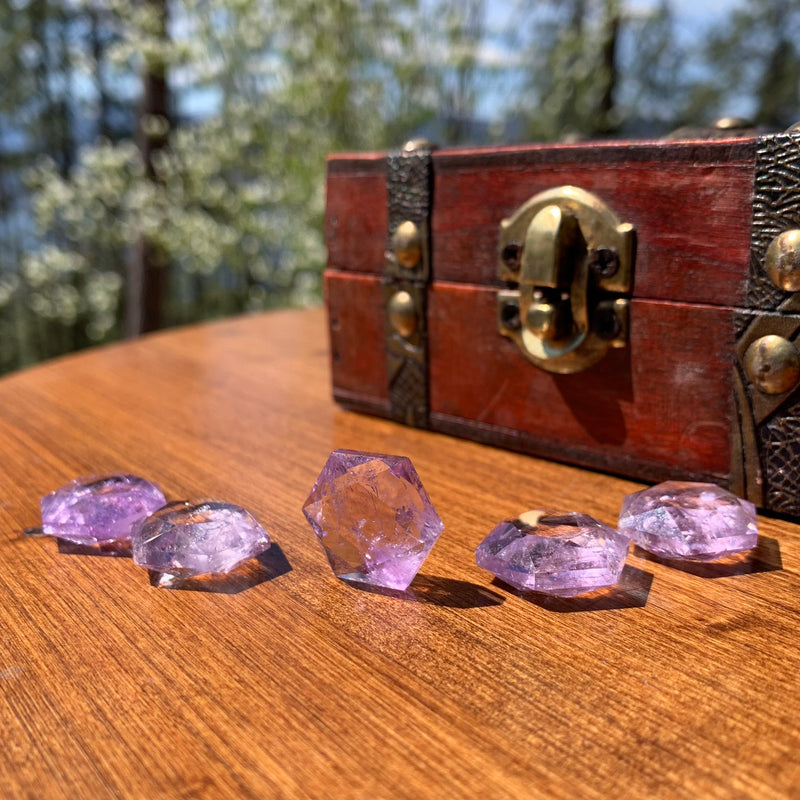 Amethyst Sacred Geometry Faceted Crystal