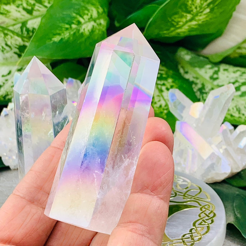 $6 Angel Aura Quartz Crystal Point - 1 Day Only PROMO - wand