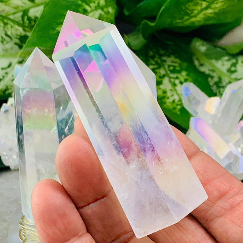 $6 Angel Aura Quartz Crystal Point - 1 Day Only PROMO - wand