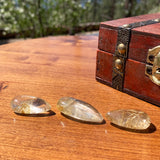 Angel Hair Rutilated Quartz Teardrop Cabochon