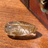 Angel Hair Rutilated Quartz Teardrop Cabochon