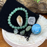 Aventurine Mala Bracelet Prosperity Pouch Set