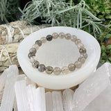 Mala Black Tourmaline Quartz Bracelet With Velvet Pouch