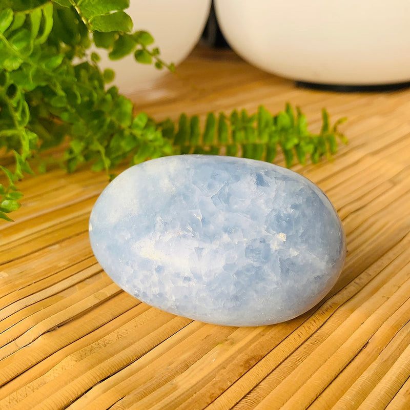 Blue Calcite Palmstone - palmstone