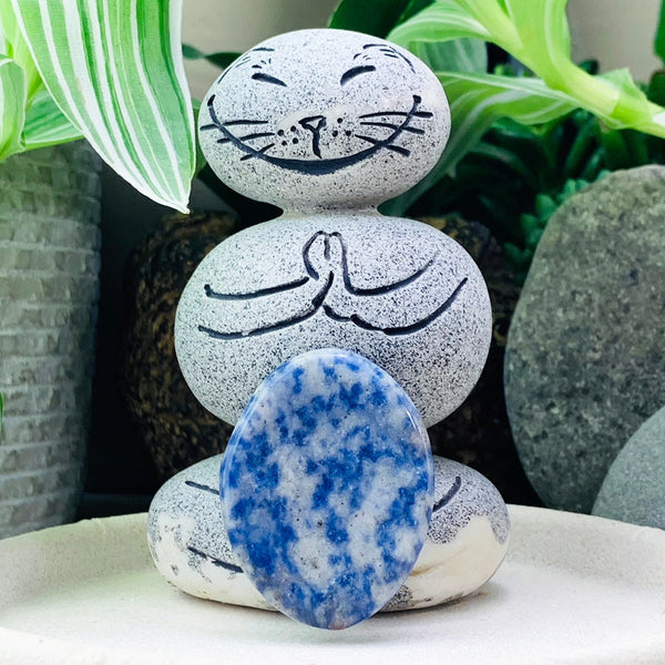 Blue Spot Jasper Worry Stone - worrystone