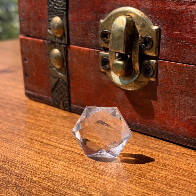 Clear Quartz Sacred Geometry Faceted Crystal