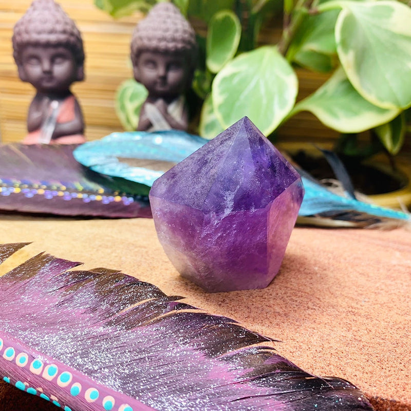 Crystal Mood Light (Amethyst Freeform Point) - wand