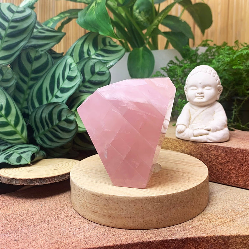 Crystal Mood Light (Rose Quartz Chunk) - wand