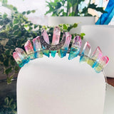 Crystal Tiara Crown - Pink & Blue