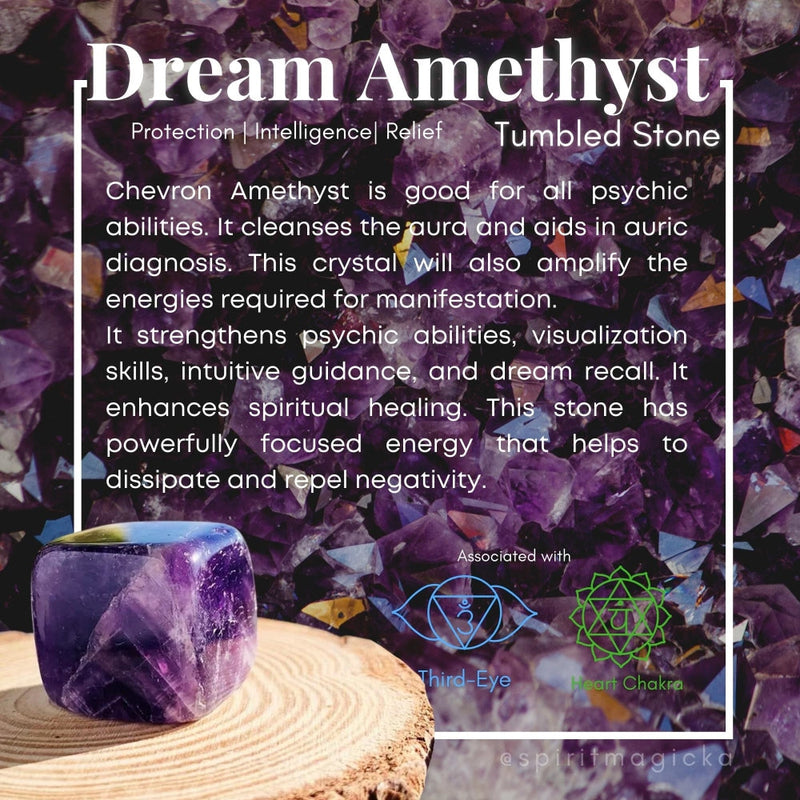 Dream Amethyst Tumbled Cube - tumbledstone