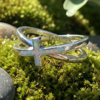 Opal Silver Ring of Faith