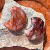 Fire Quartz Crescent Moonstone