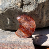 Fire Quartz Crescent Moonstone