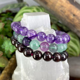 Clarity & Calm 3-PC Crystal Mala Bracelet Set