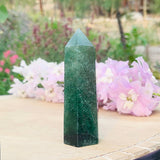 Strawberry Green Quartz Point - wand