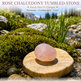 Rose Chalcedon tumlet sten