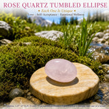 Ellipse roulée en quartz rose
