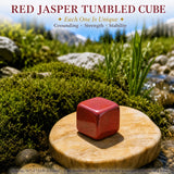 Rød Jaspis Tumbled Cube