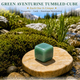 Cubo burattato avventurina verde