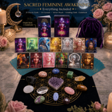 🌙 Sacred Feminine Awakening Oracle Deck, 13 Crystal Companion Set & Course