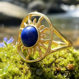 Lapis Lazuli & Gold Solar Wisdom Ring