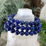 Mala Lapis Lazuli Bracelet With Velvet Pouch