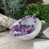 Mala Lepidolite Bracelet With Velvet Pouch