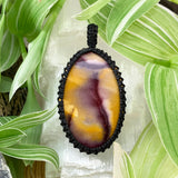 Mookaite Macramé Pendant Necklace