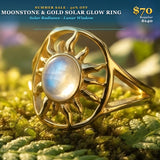 Z ARRON DESIGN Serenity Moonstone koppartråd hängande halsband