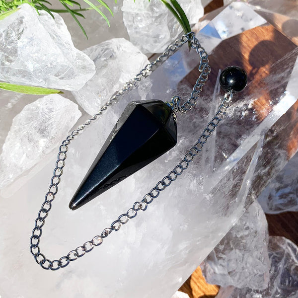 Obsidian Crystal Pendulum