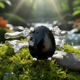 Black Onyx & Silver Sacred Strength Ring