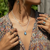 Rainbow Moonstone Goddess Necklace