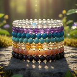 7-teiliges Mala-Perlen-Armband Chakra-Set