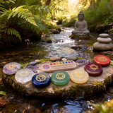 LOWEST PRICE - SALE GIFT IDEAS!-SAVE 70% TODAY - 7-Chakra Engraved Crystal Stone Set