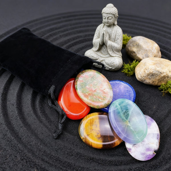 Don't Worry Stones Chakra Set Pouch Set