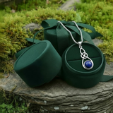 Lapis Lazuli Infinity Knot Silver Necklace