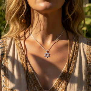 Silver Star of David Necklace