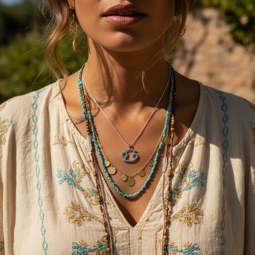 Cancer Opal Zodiac Necklace – June 21 to July 22