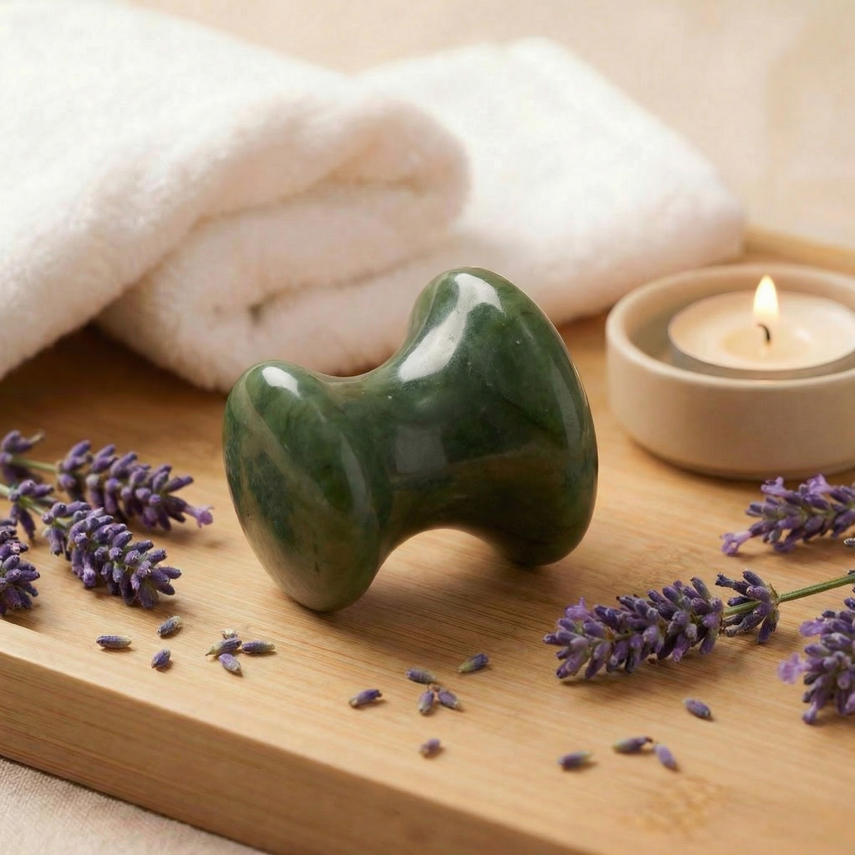 Nephrite Jade Mushroom-Shaped Facial Massage Tool