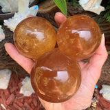 Orange Calcite - sphere