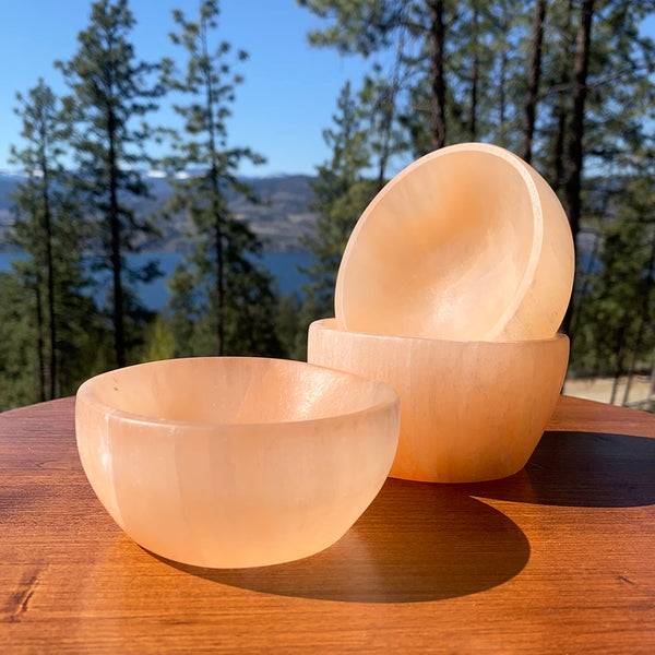 Orange Selenite Crystal Bowl