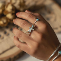 Opal Silver Ring of Faith